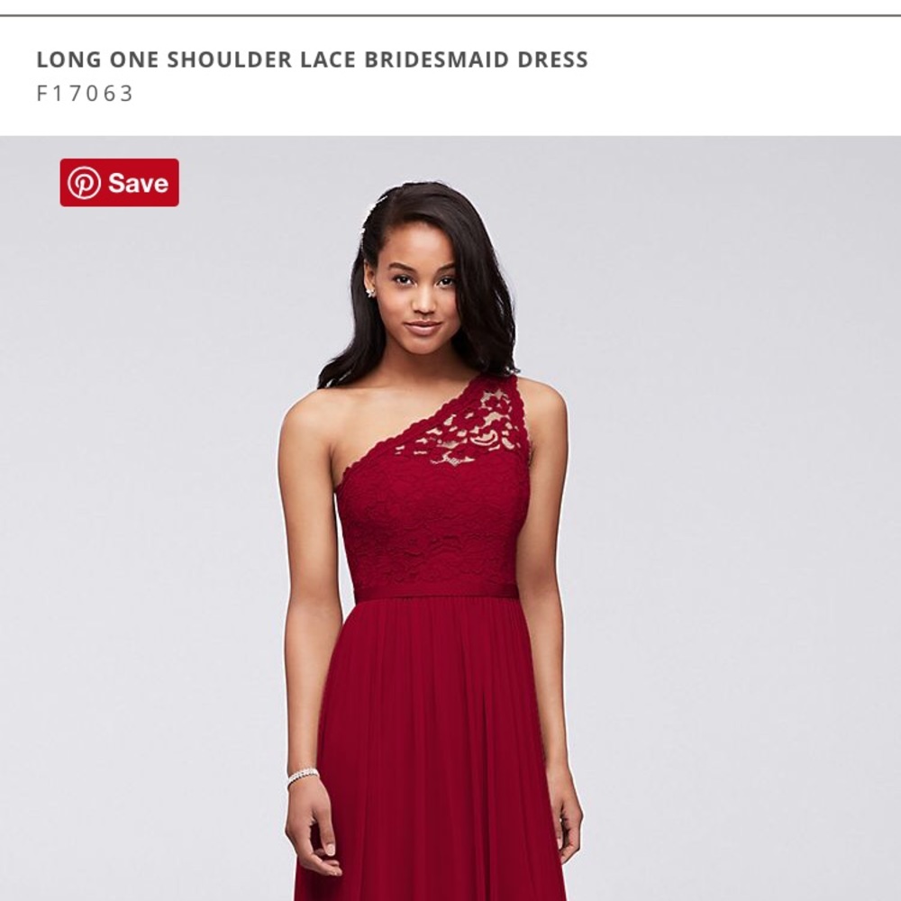 Red One-Shoulder Bridesmaids Dress